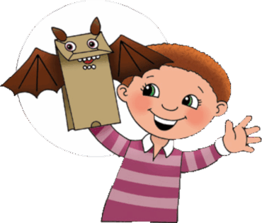 MAKE A BROWN BAT PUPPET